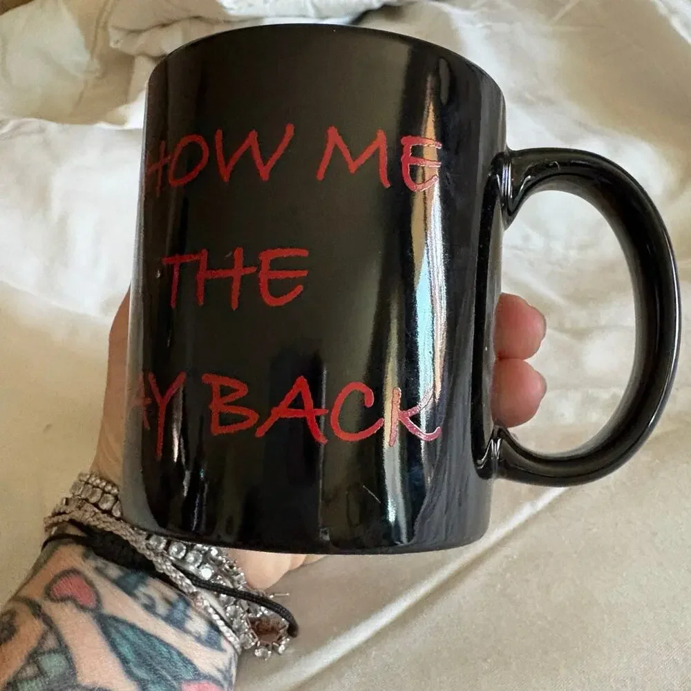 Stevie Nicks Shangri-La Tour Black Coffee Mug Fleetwood Mac Collectible